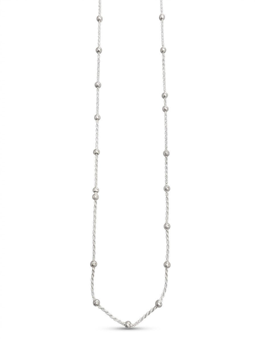Sterling Silver Popcorn Necklace