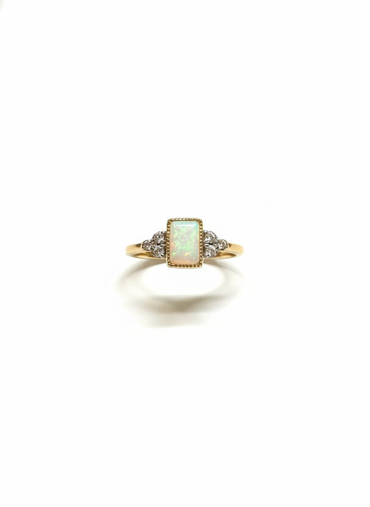 Opal & Diamond Ring