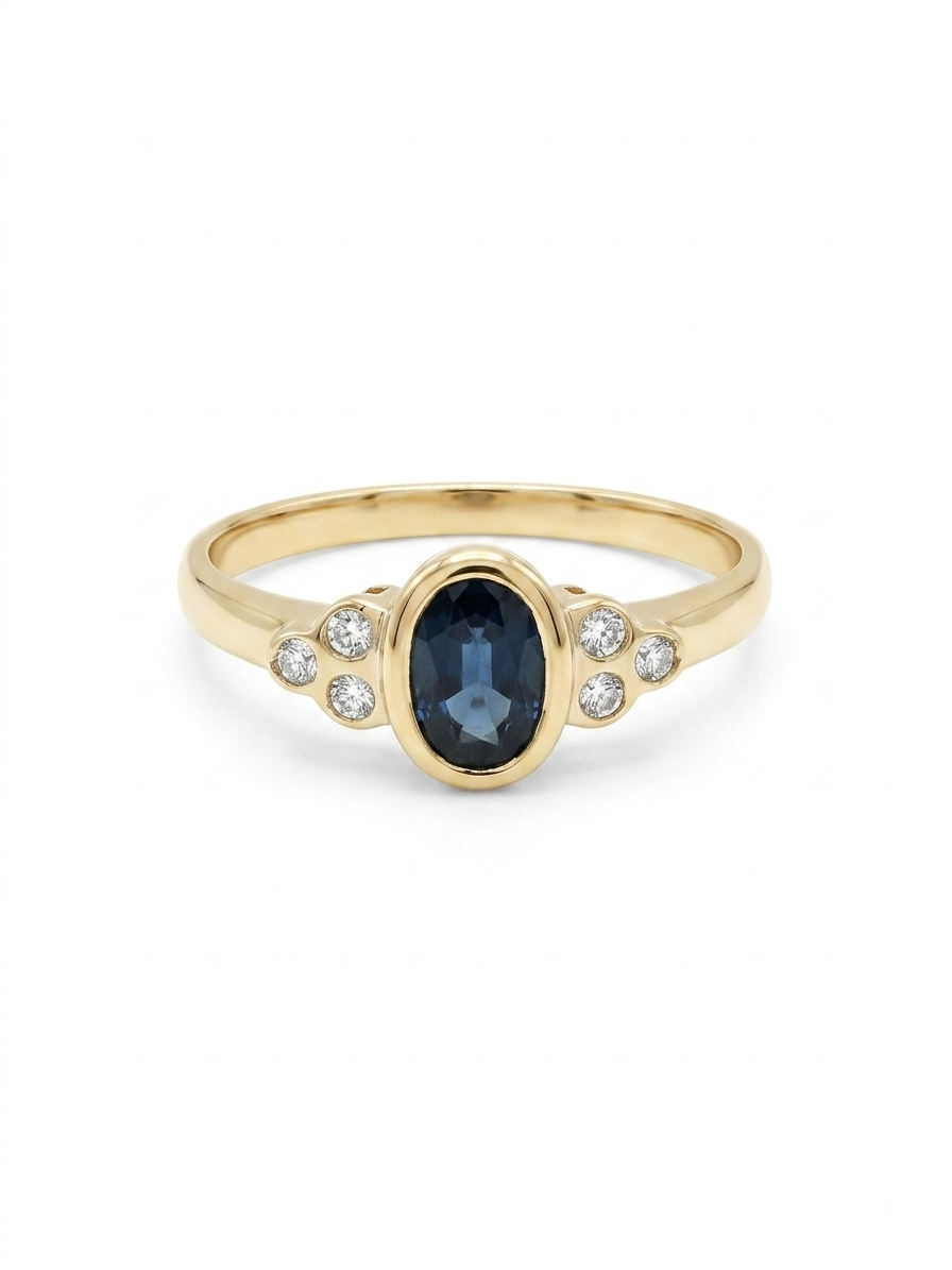 9ct Topaz & Zircon Ring