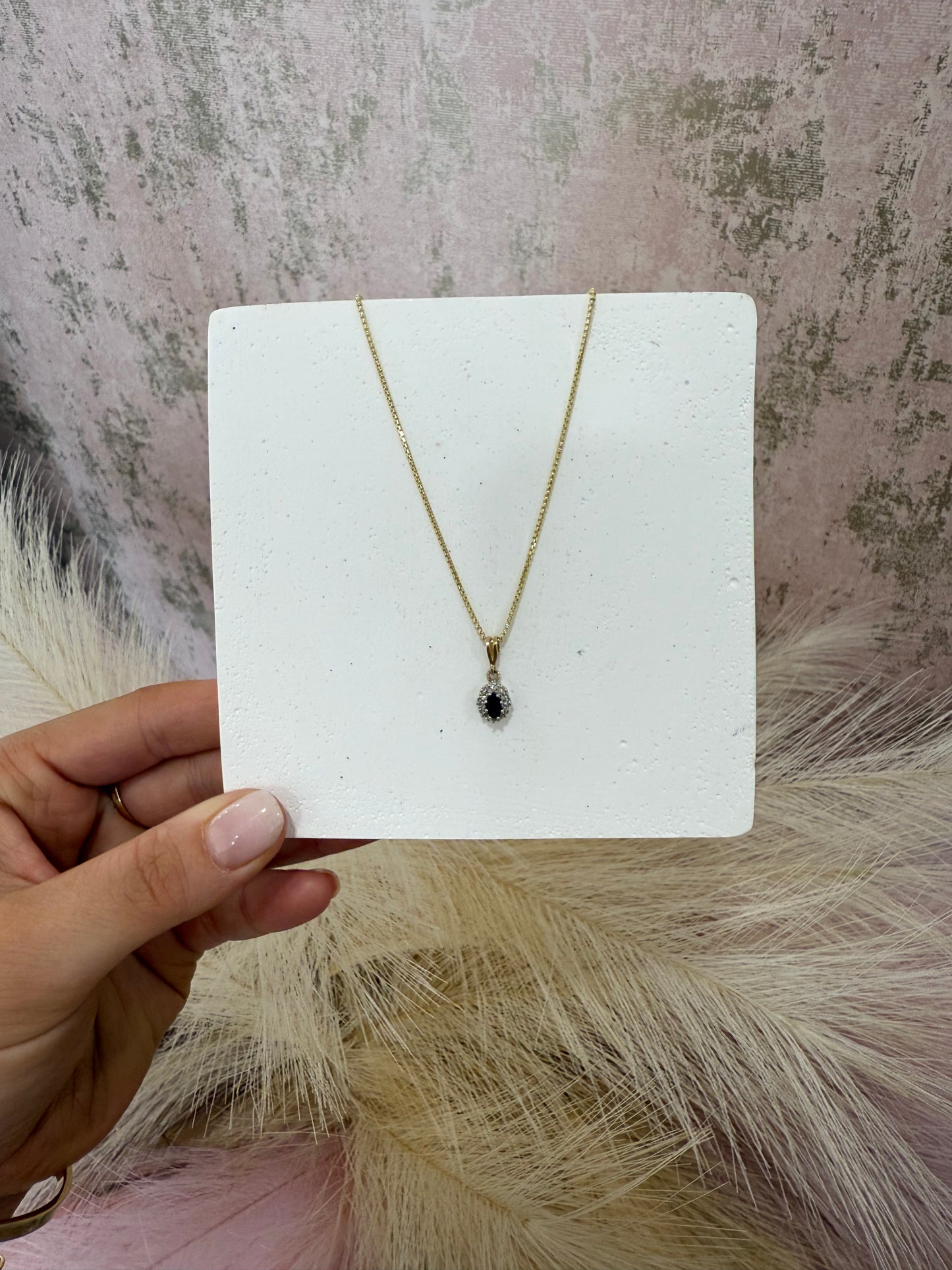 9ct Sapphire & Diamond Necklace