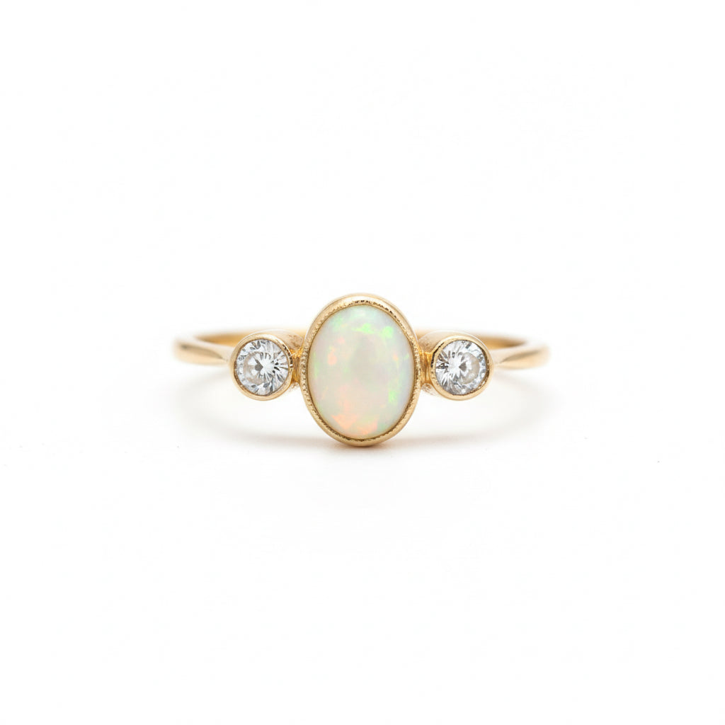18ct Edwardian Opal & Diamond Ring