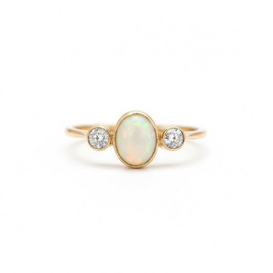 18ct Edwardian Opal & Diamond Ring