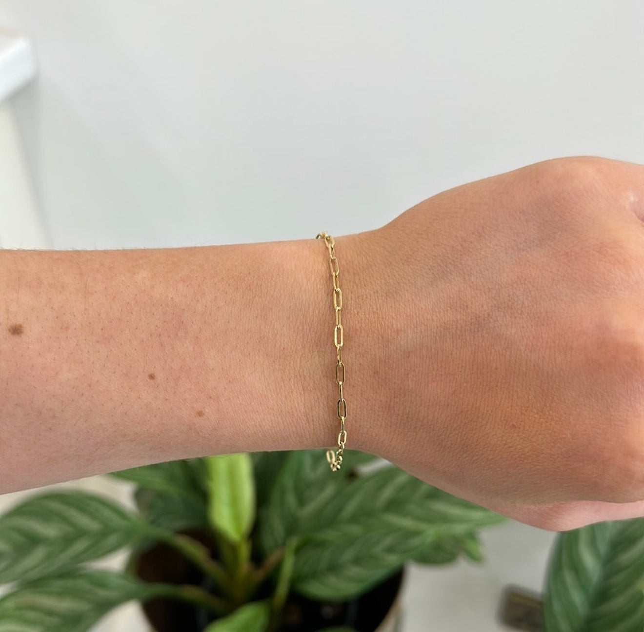 9ct Gold Paperclip Mia Bracelet
