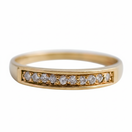 9ct Gold Diamond Half Eternity Ring