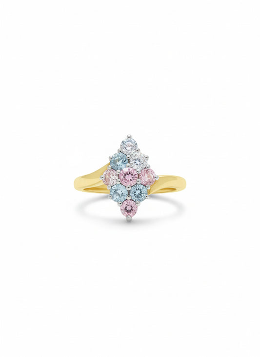 Multi Stone Gold Ring