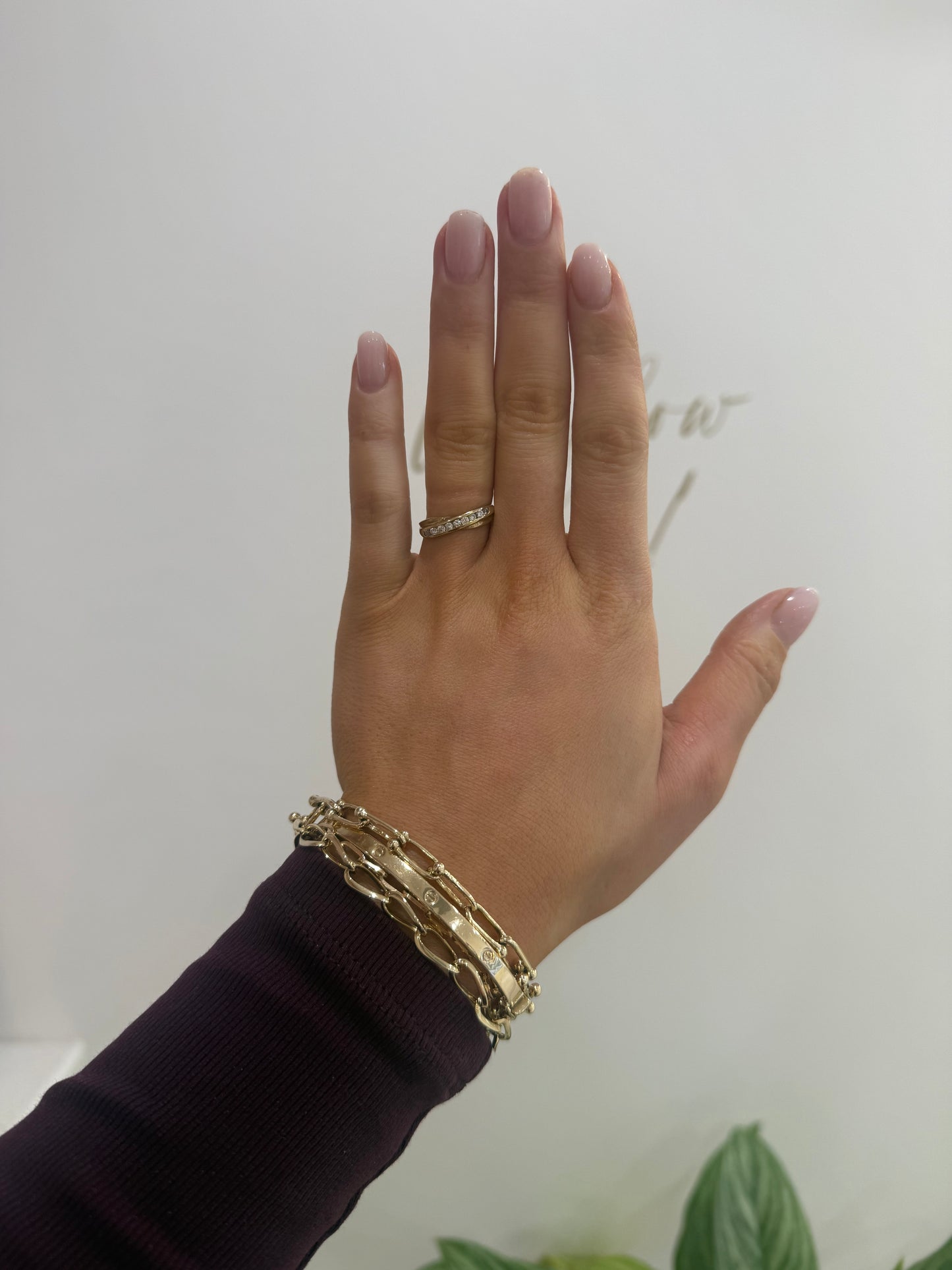 9ct Gold Cz Half Eternity Ring