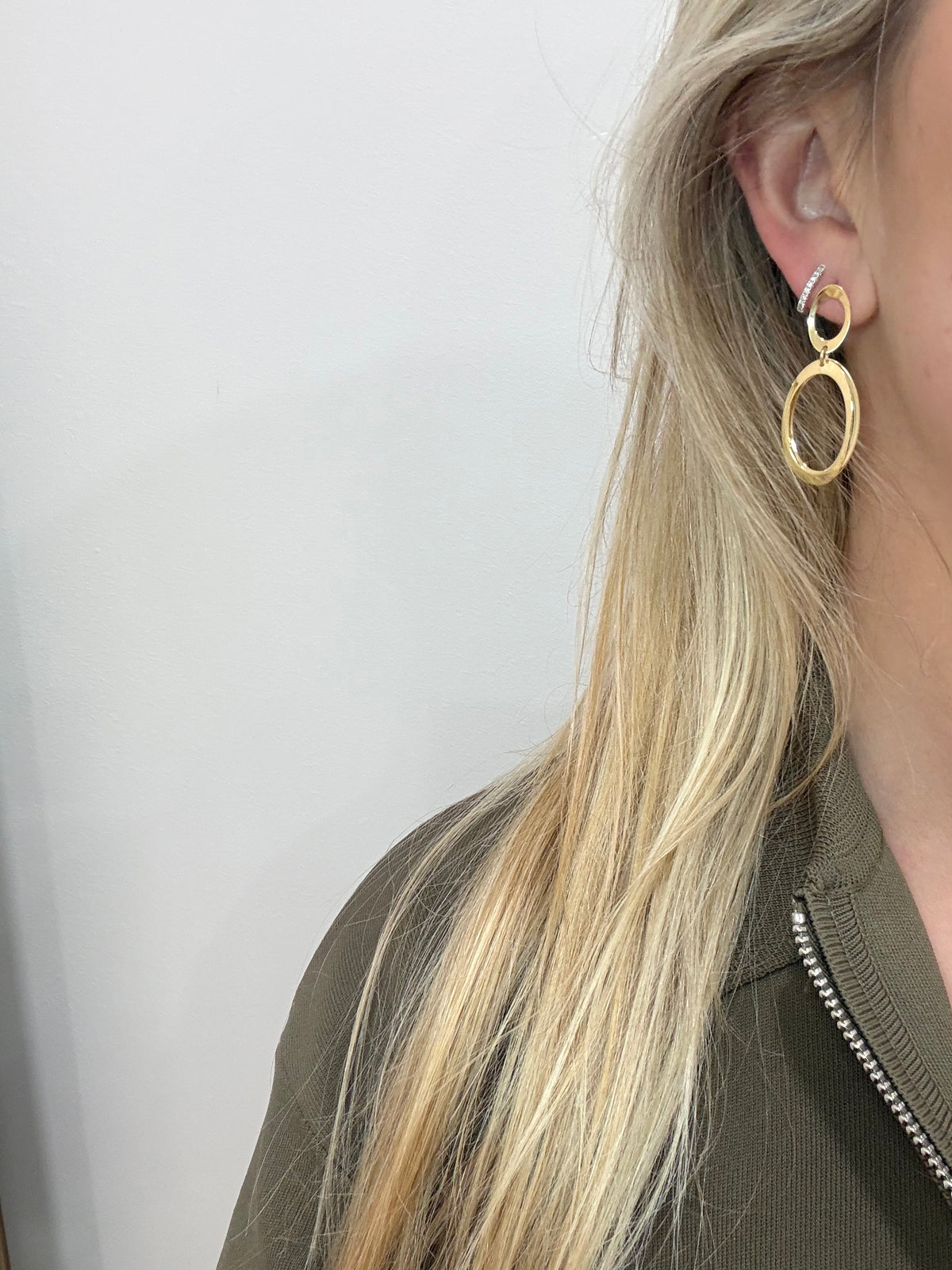 Flora Gold Plated Drop Earrings