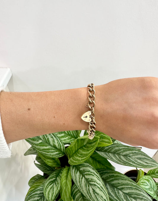Gold Curb Link Vintage Bracelet