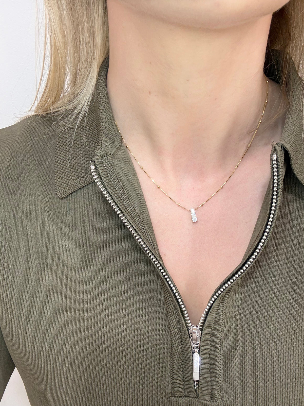 Raya Gold Plated Cubic Zirconia Cz Necklace