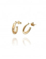 Olga 9ct Gold Medium Hoops
