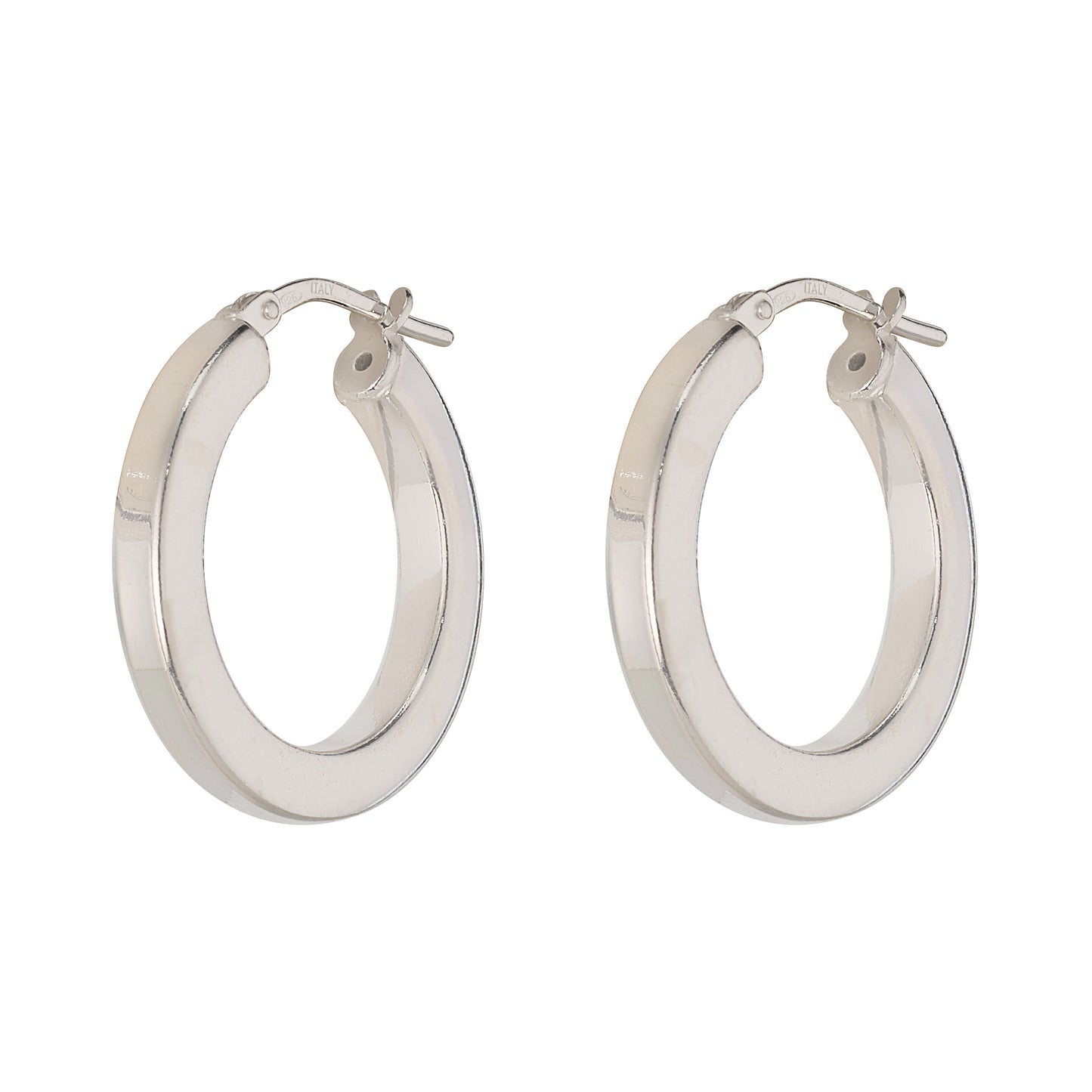 Silver Large Hoops