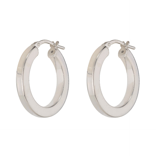 Silver Large Hoops