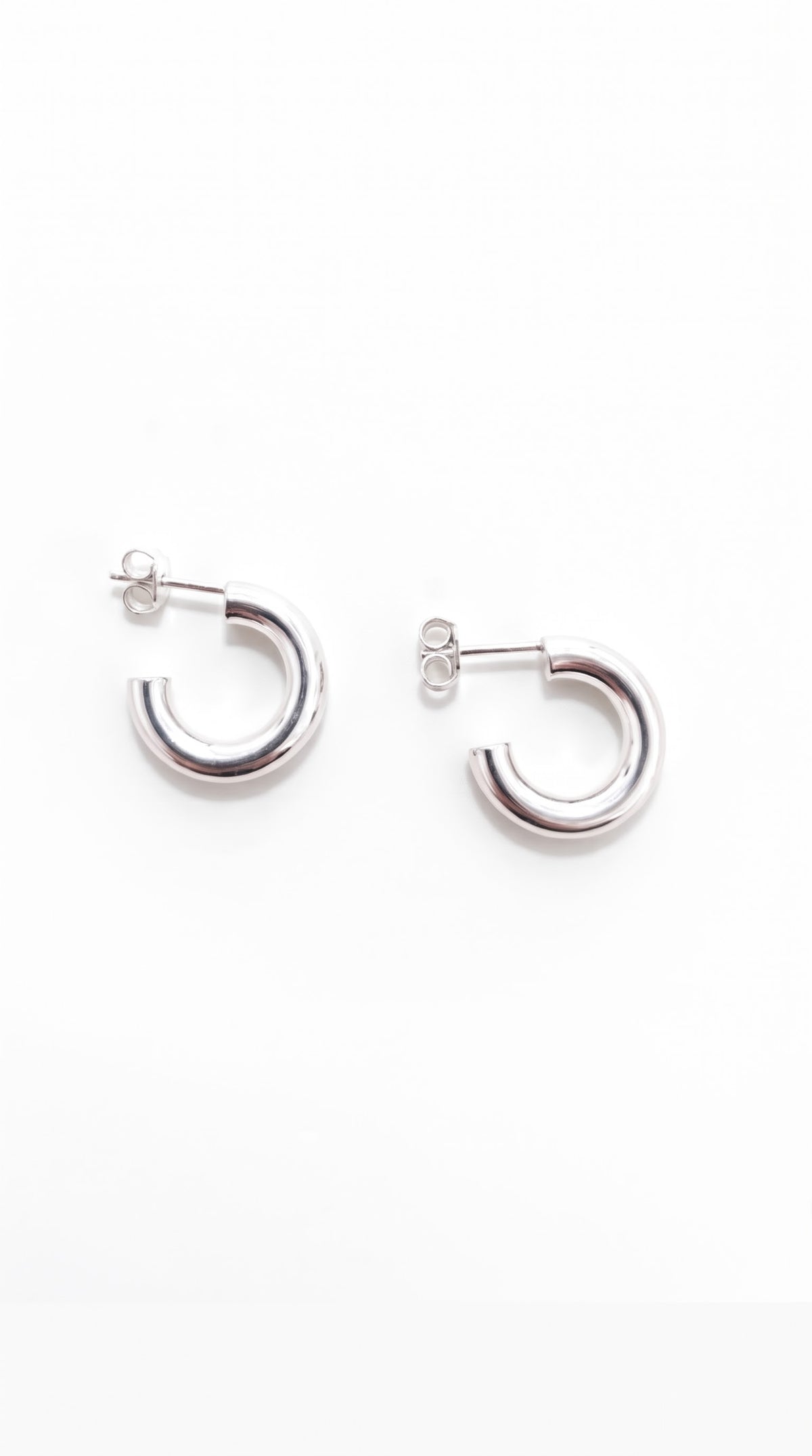 Silver Tube Hoops