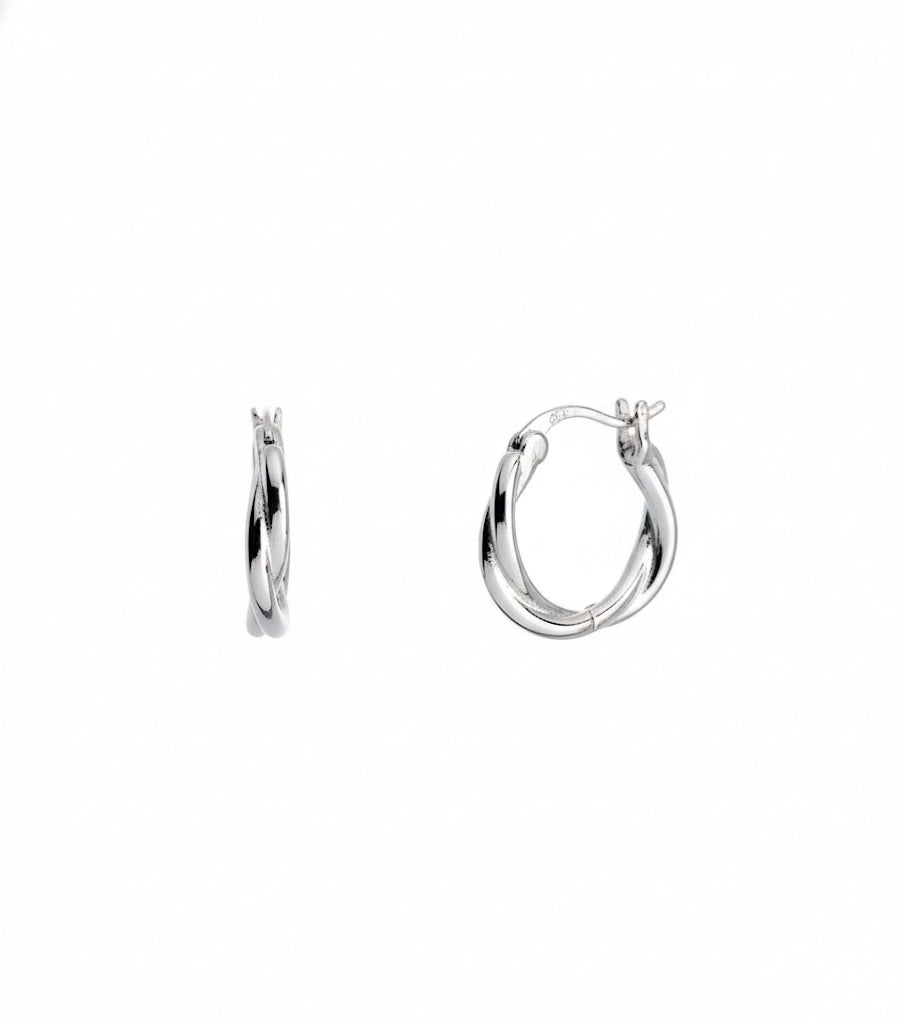 Adrienne Silver Hoops