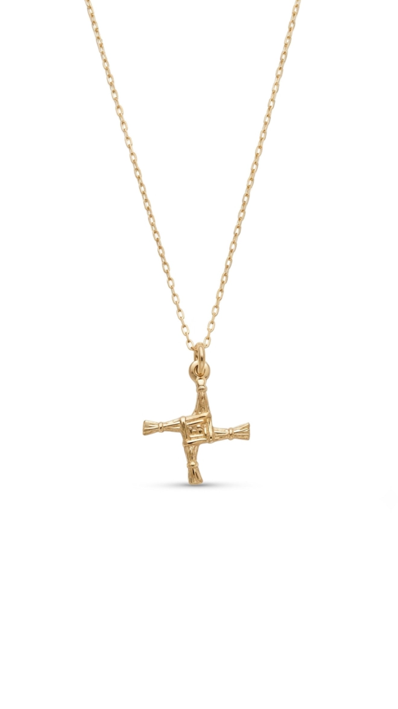 9ct Gold St Brigid Cross Necklace
