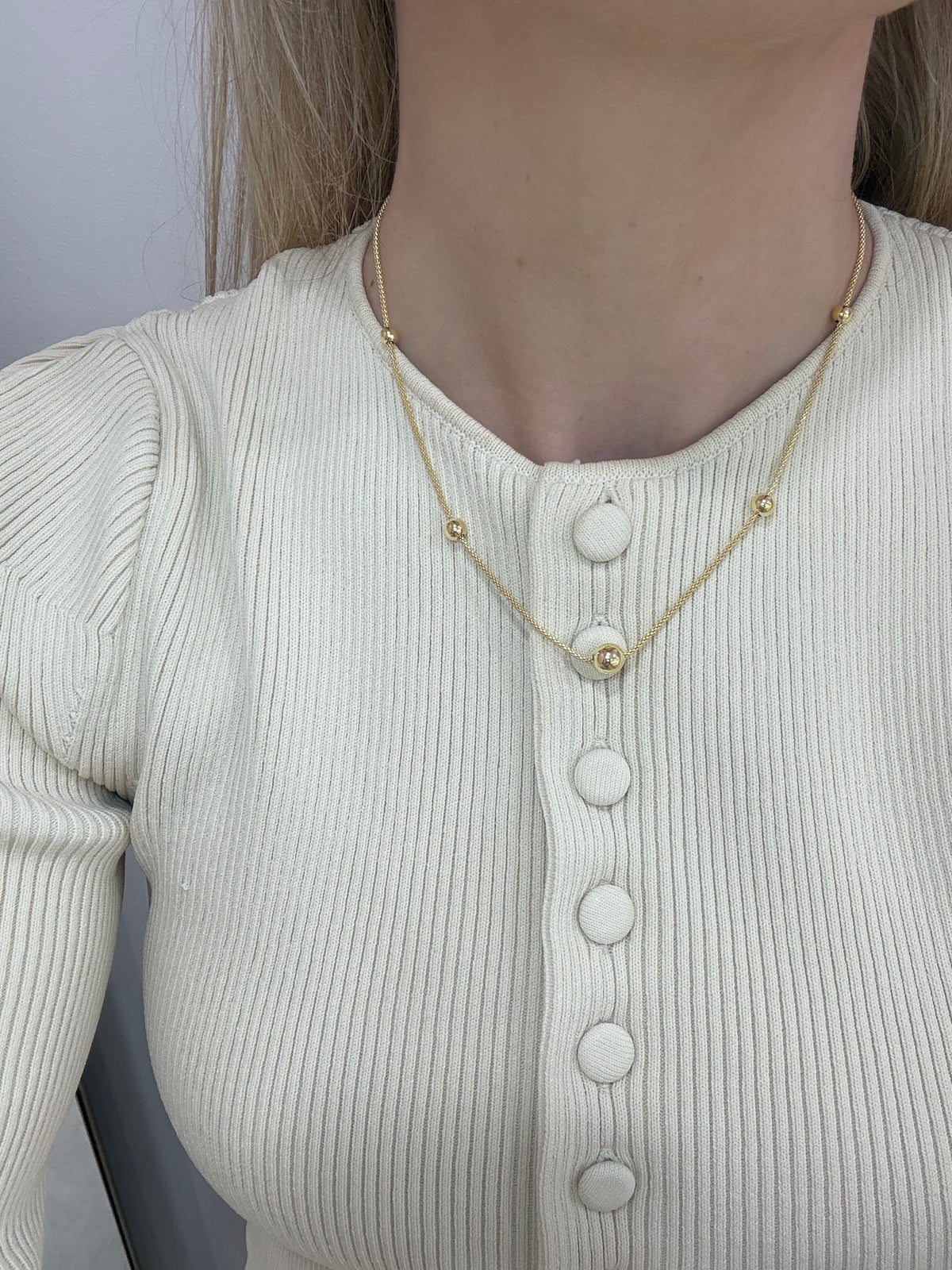 Gold Plated Madison Ball Necklace