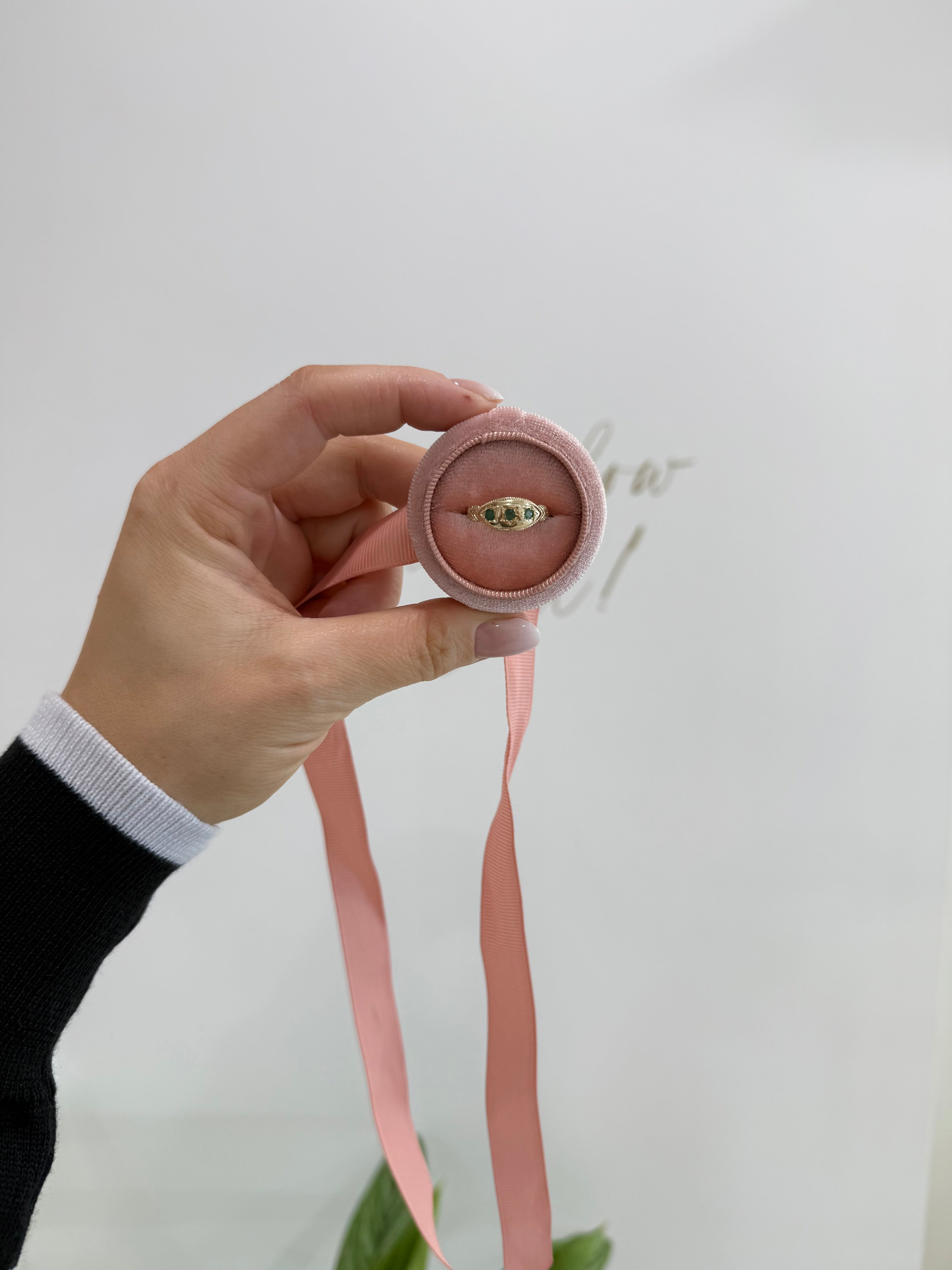 9ct Emerald Gypsy Ring