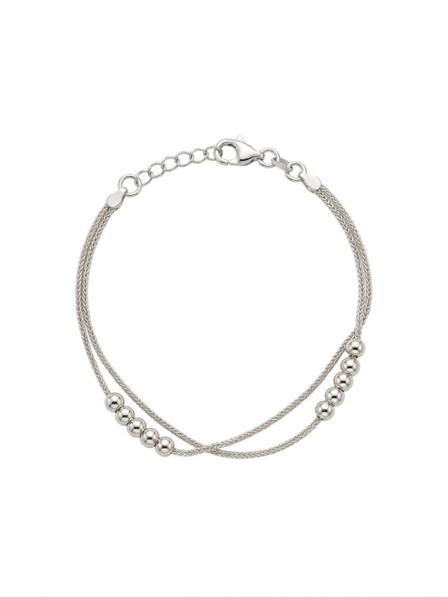 Gia Sterling Silver Layered Bracelet