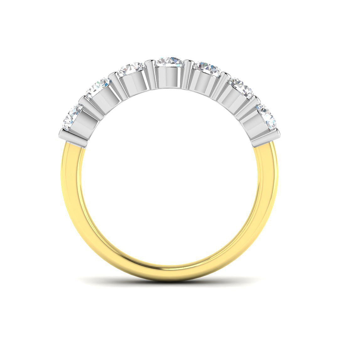 9ct Gold 7x Stone Lab Diamond Ring