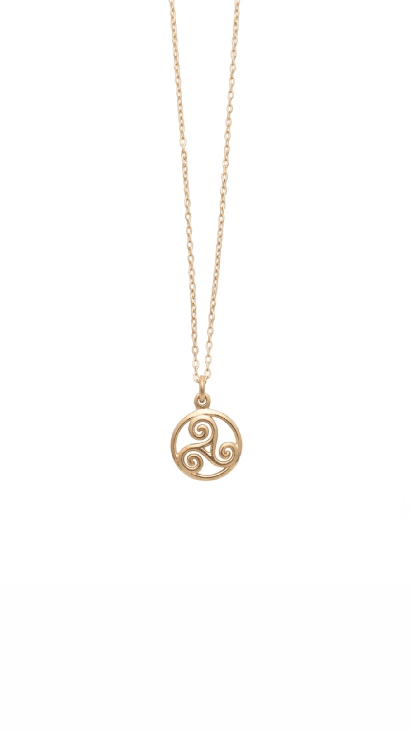 9ct Gold Spiral Circle Necklace