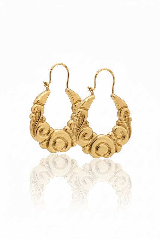 9ct Gold Vintage Hoops