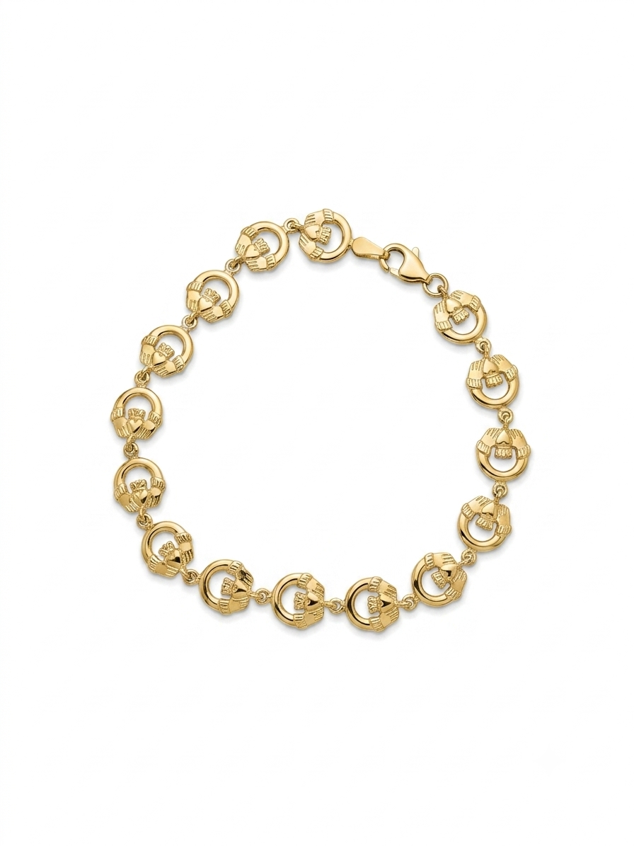 9ct Gold Claddagh Bracelet