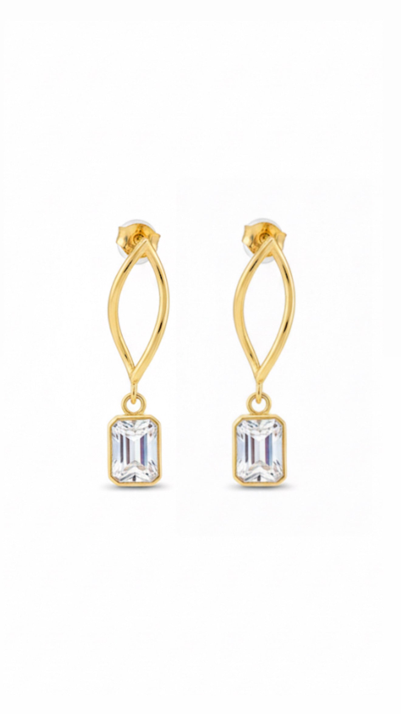 Jade Gold Earrings