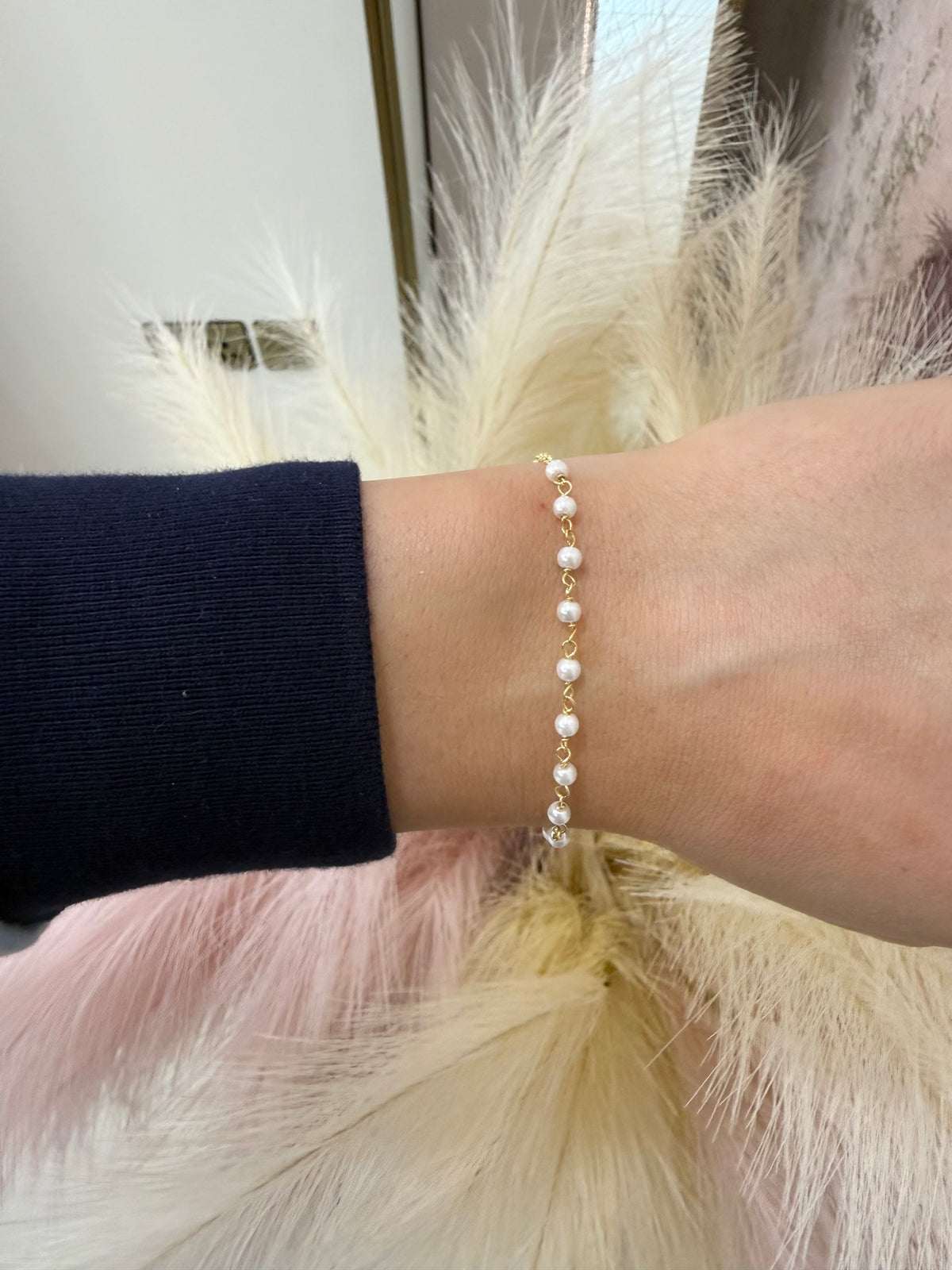 Zara Gold Plated Pearl Holy Bracelet