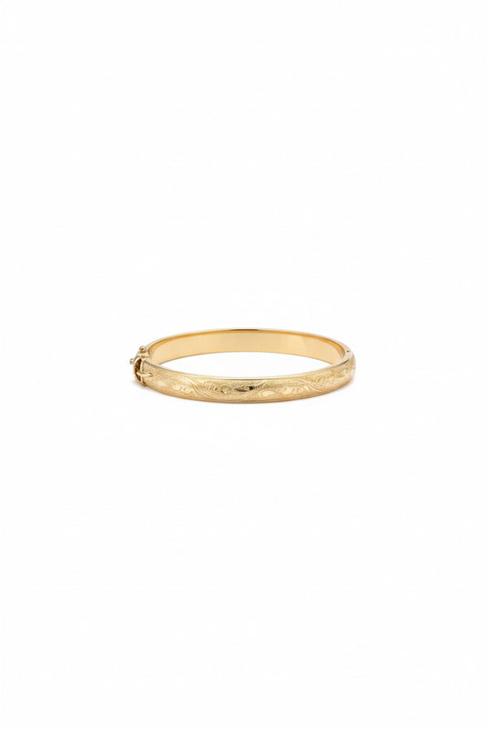 9ct Gold Heavy Textured Bangle