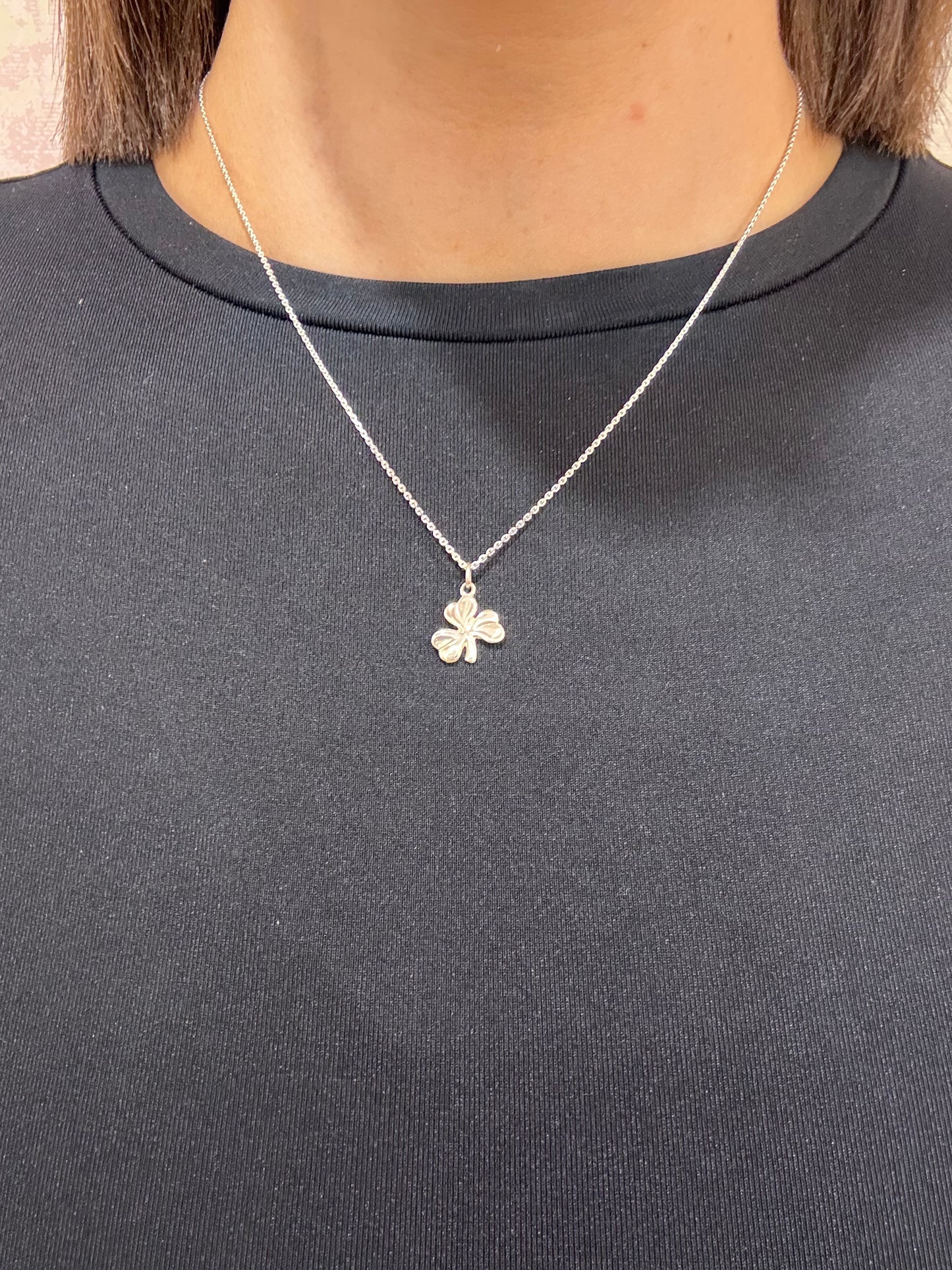 Silver Shamrock Necklace