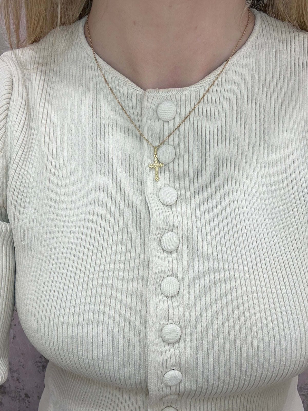 Gold Plated Crucifix Necklace