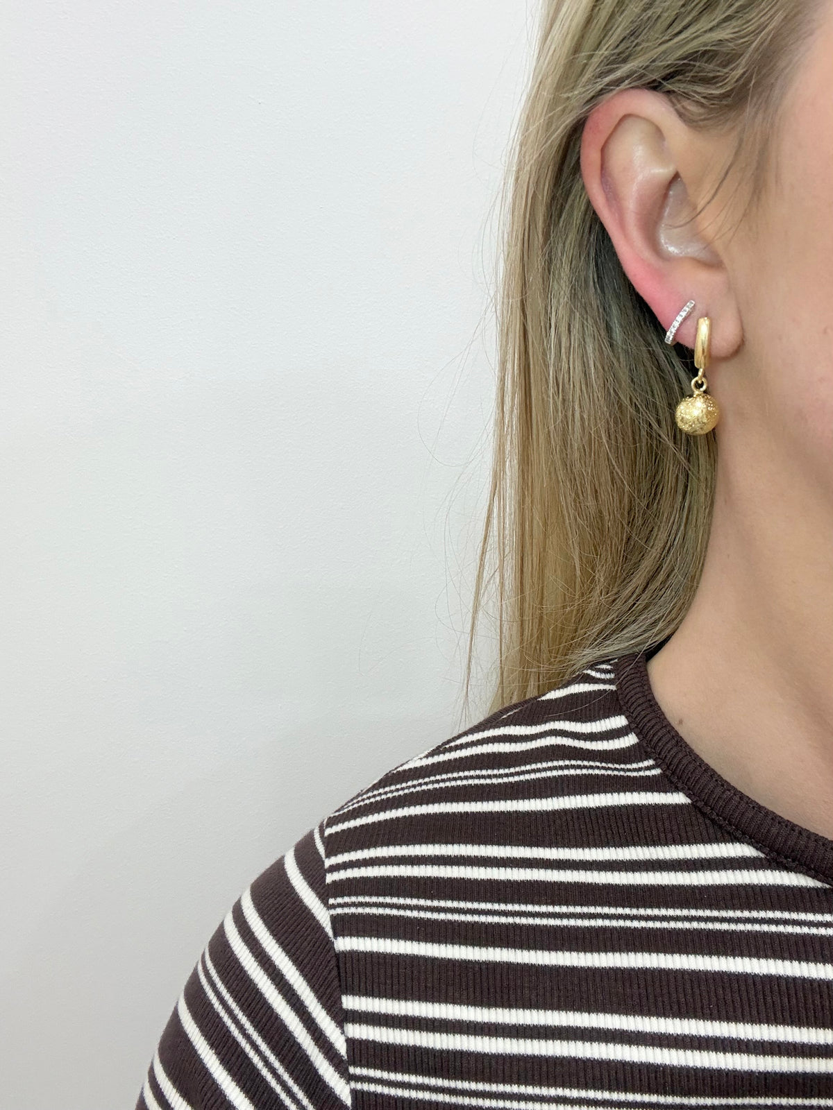 Gold Plated Gemma Ball Earrings