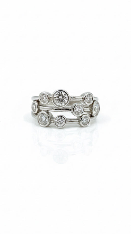 Cross Style Diamond Ring