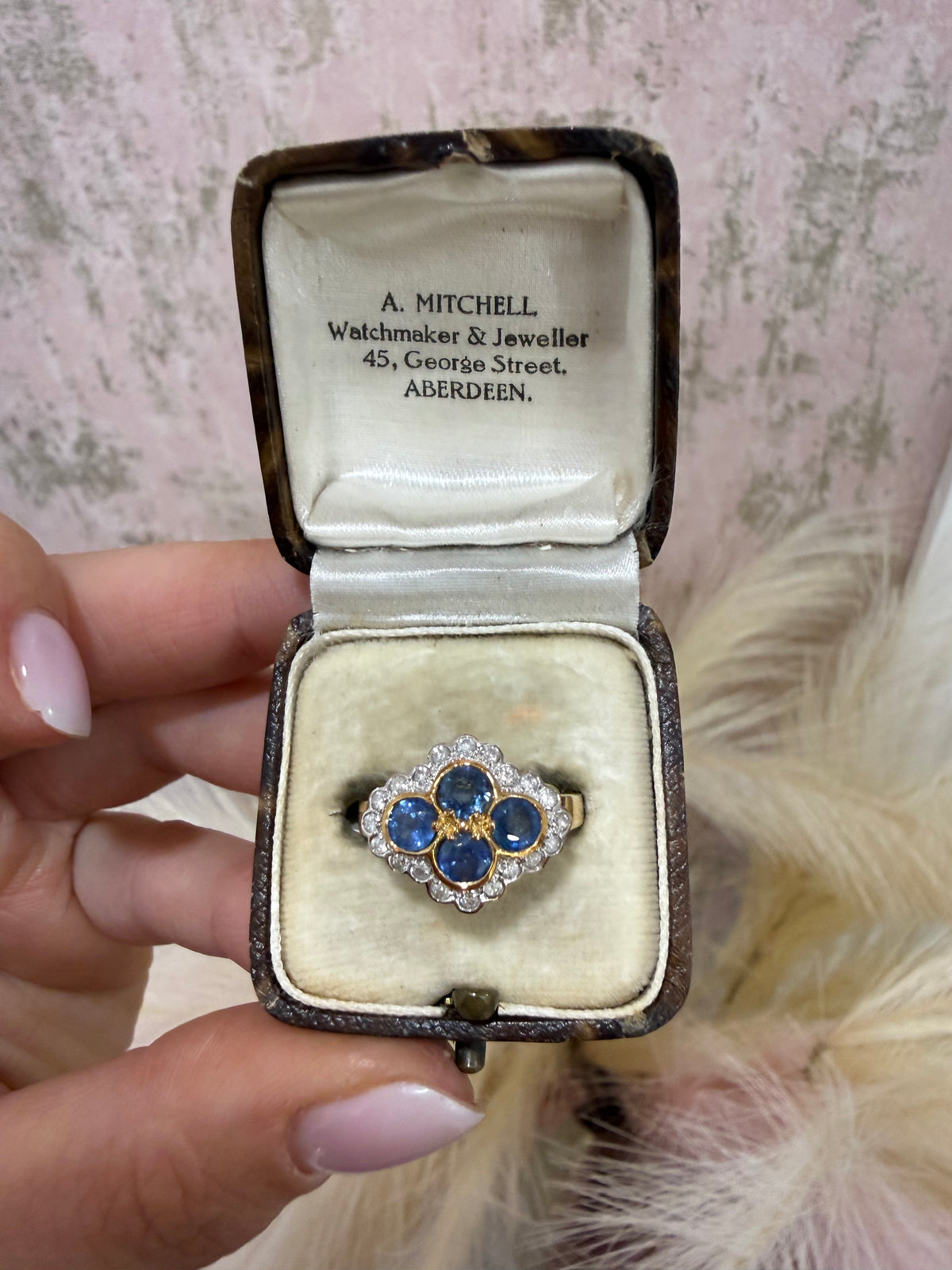 9ct Gold Sapphire & Diamond Ring