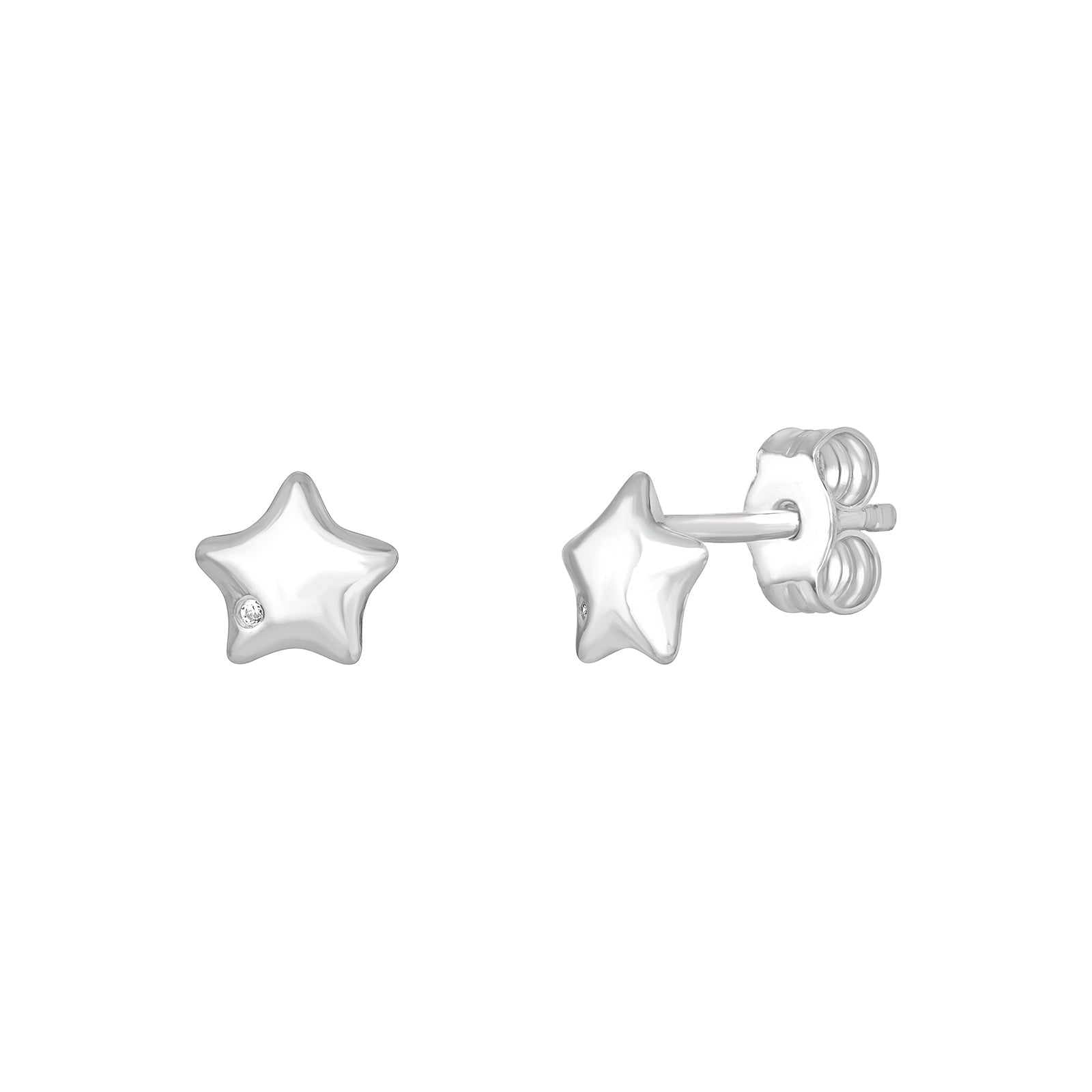 Silver Star Earrings
