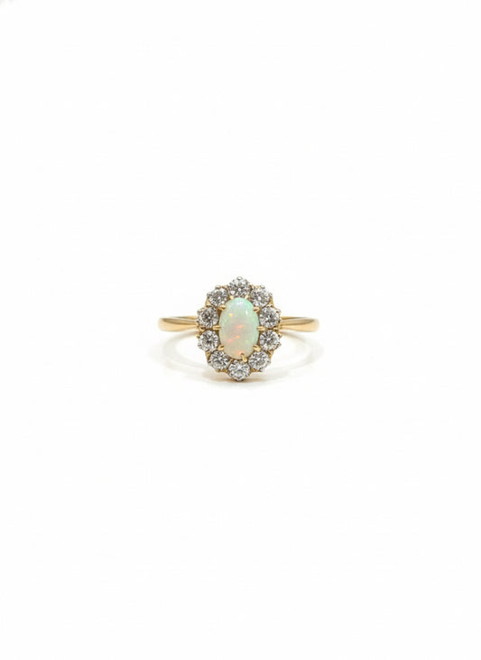 Opal & Diamond Ring