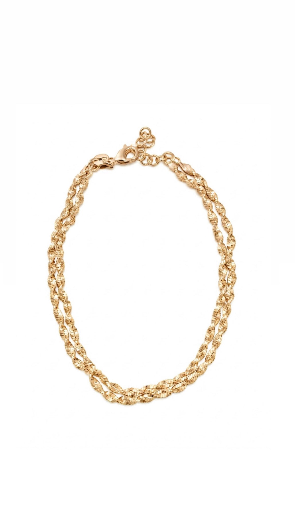 Rita Gold Plated Double Singapore Link Bracelet