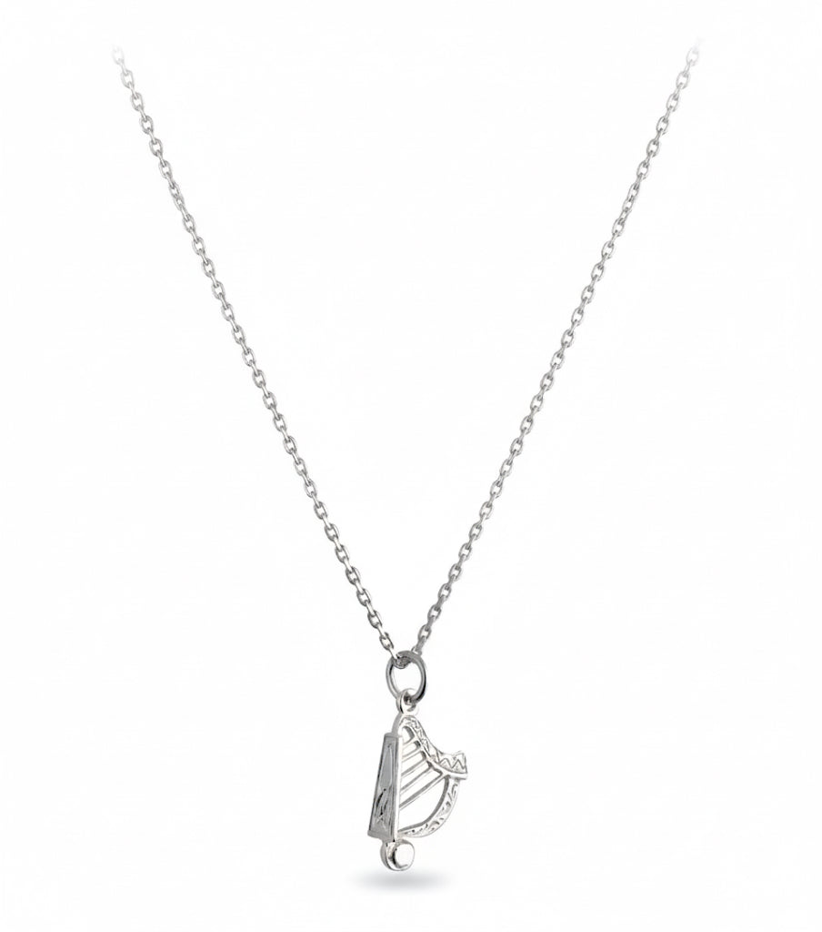 Silver Harp Necklace
