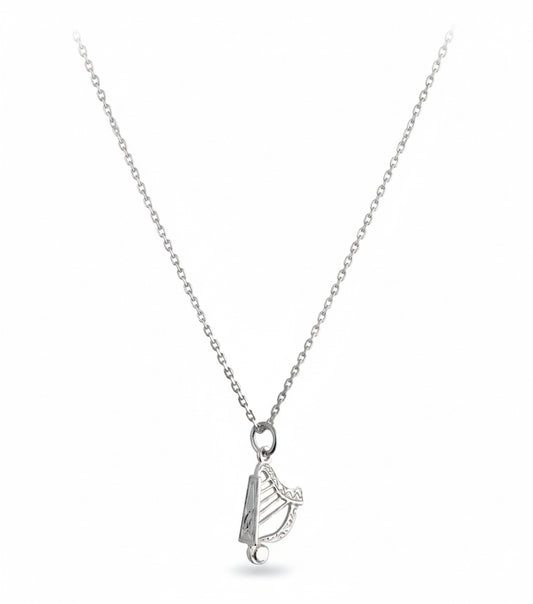 Silver Harp Necklace