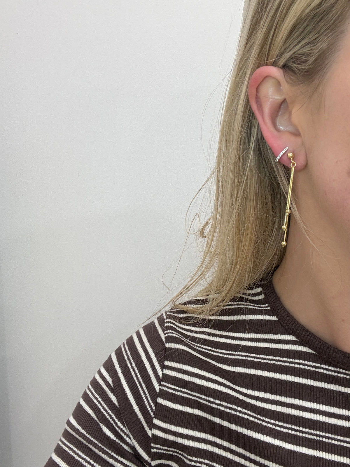 Misha Gold Plated Drop Earrings