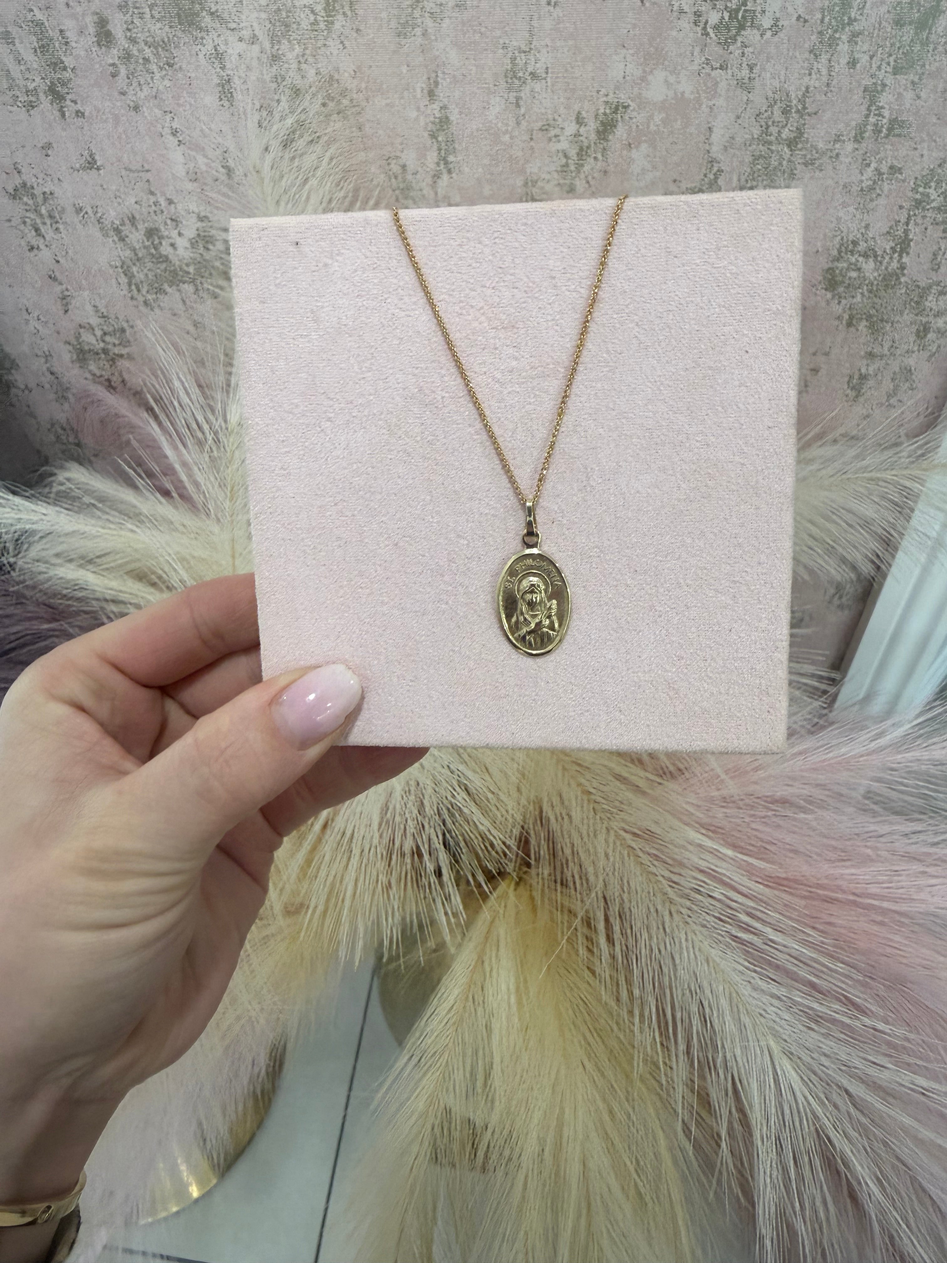 9ct St Philomena Necklace