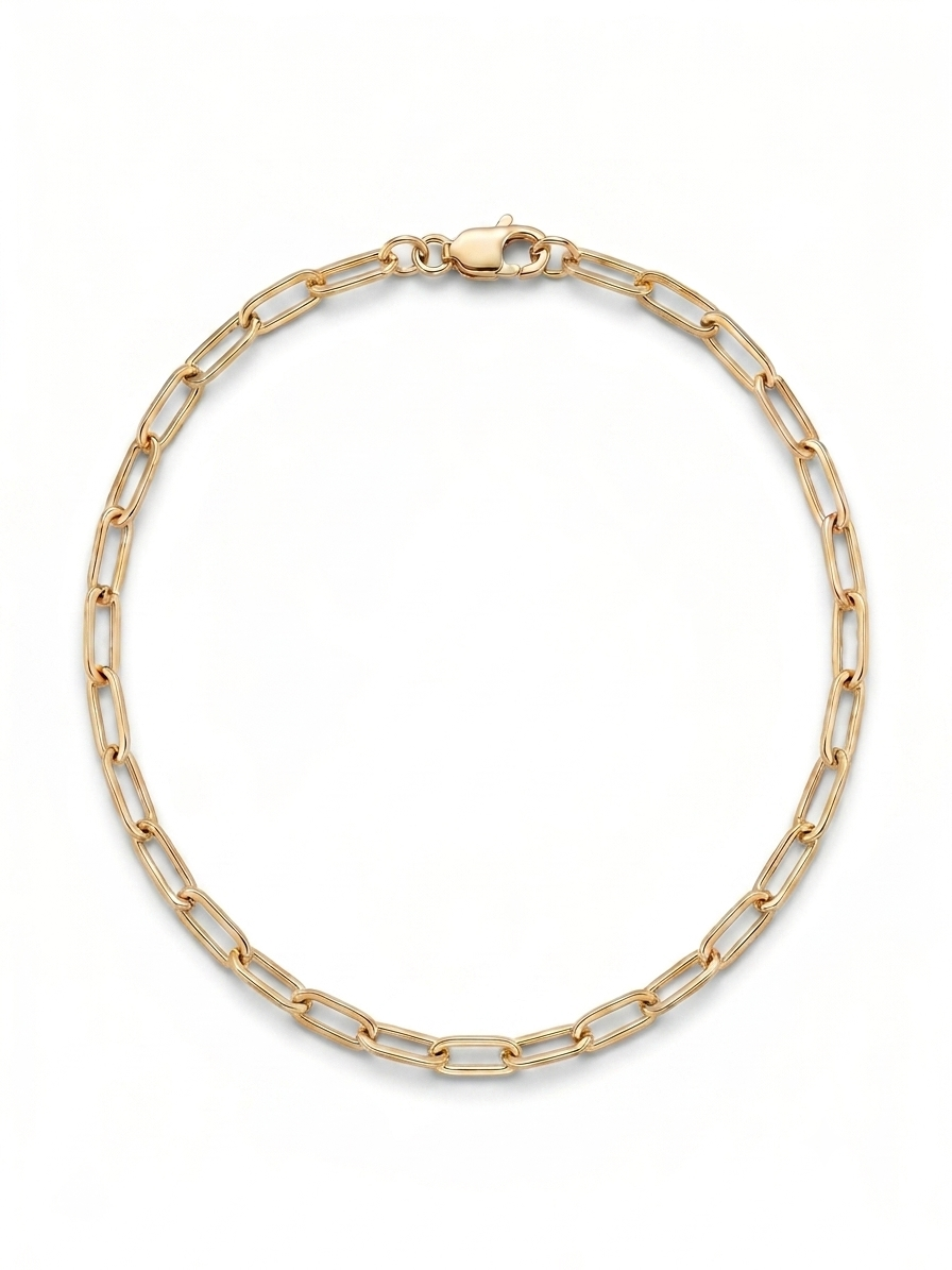 9ct Gold Paperclip Mia Bracelet