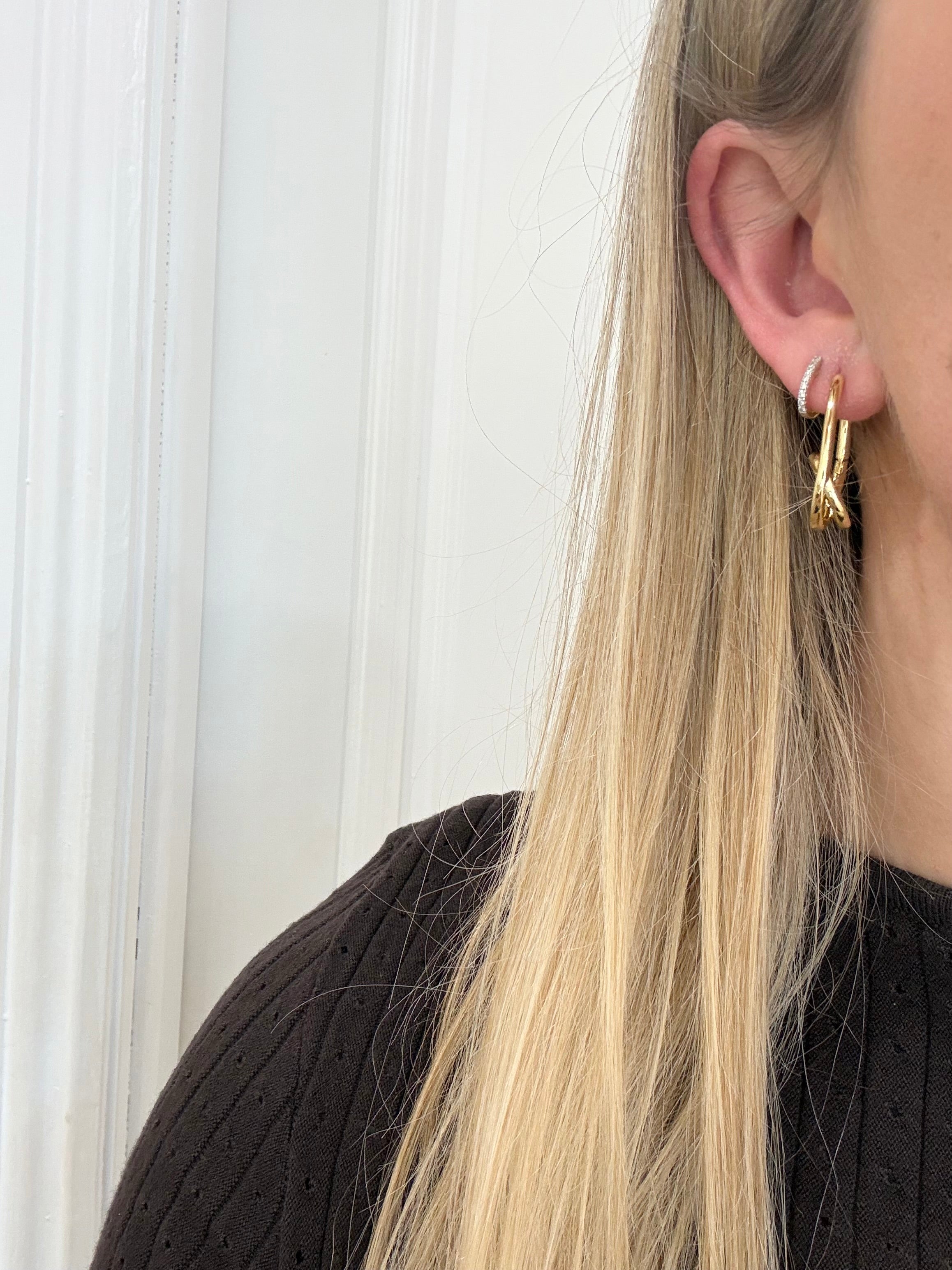 Lucia Gold Plated Hoops