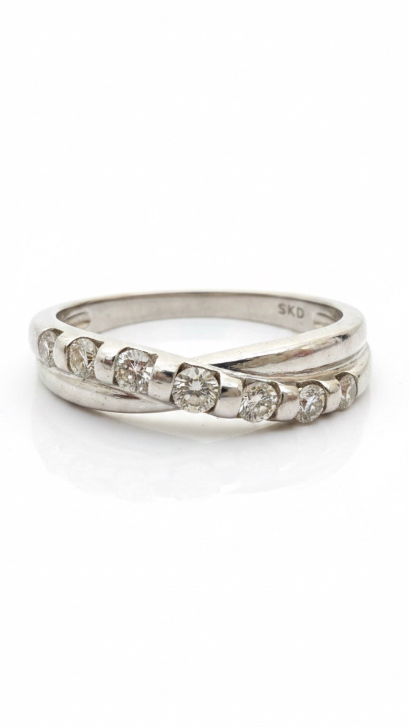 9ct White Gold Diamond Ring