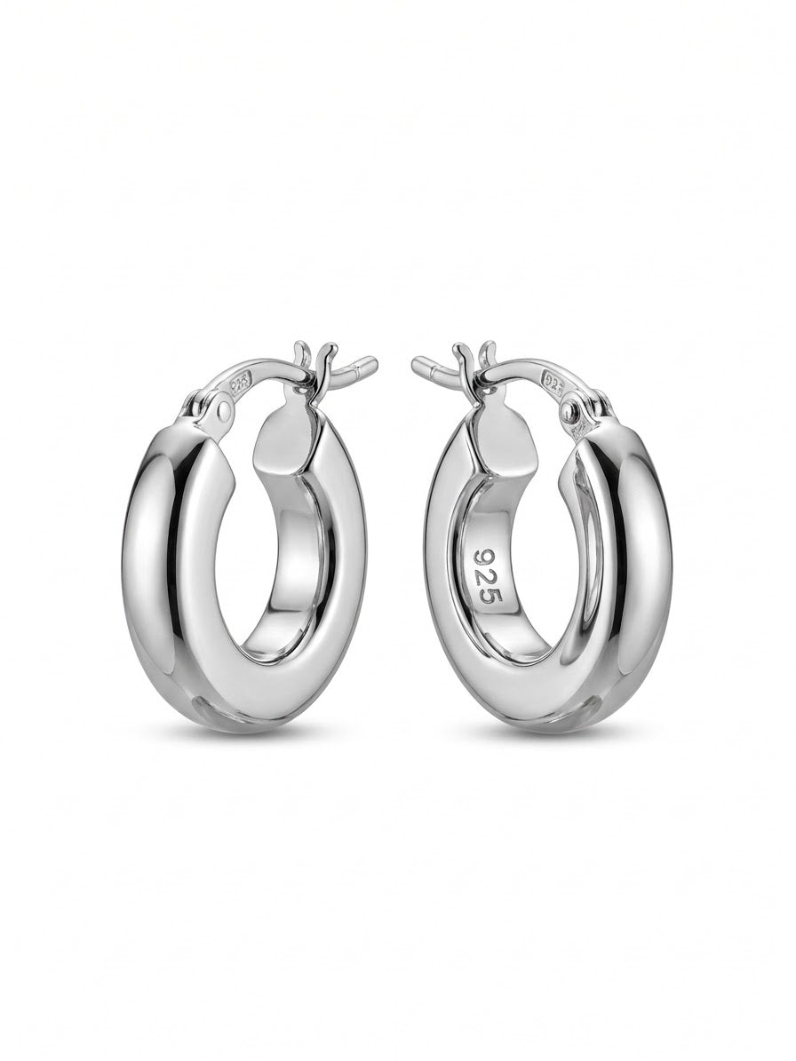 Joanne Small Sterling Silver Hoop Earrings