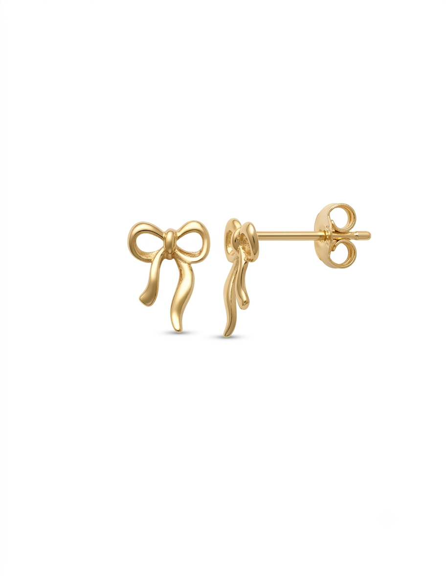 9ct Gold Bow Earrings