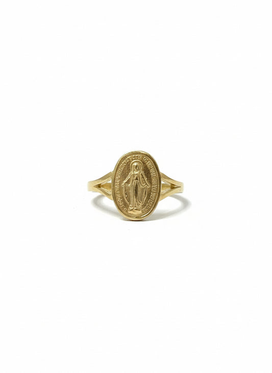 9ct Miraculous Medal Ring