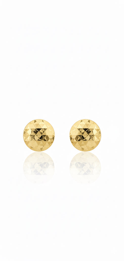 9ct Gold Button Earrings