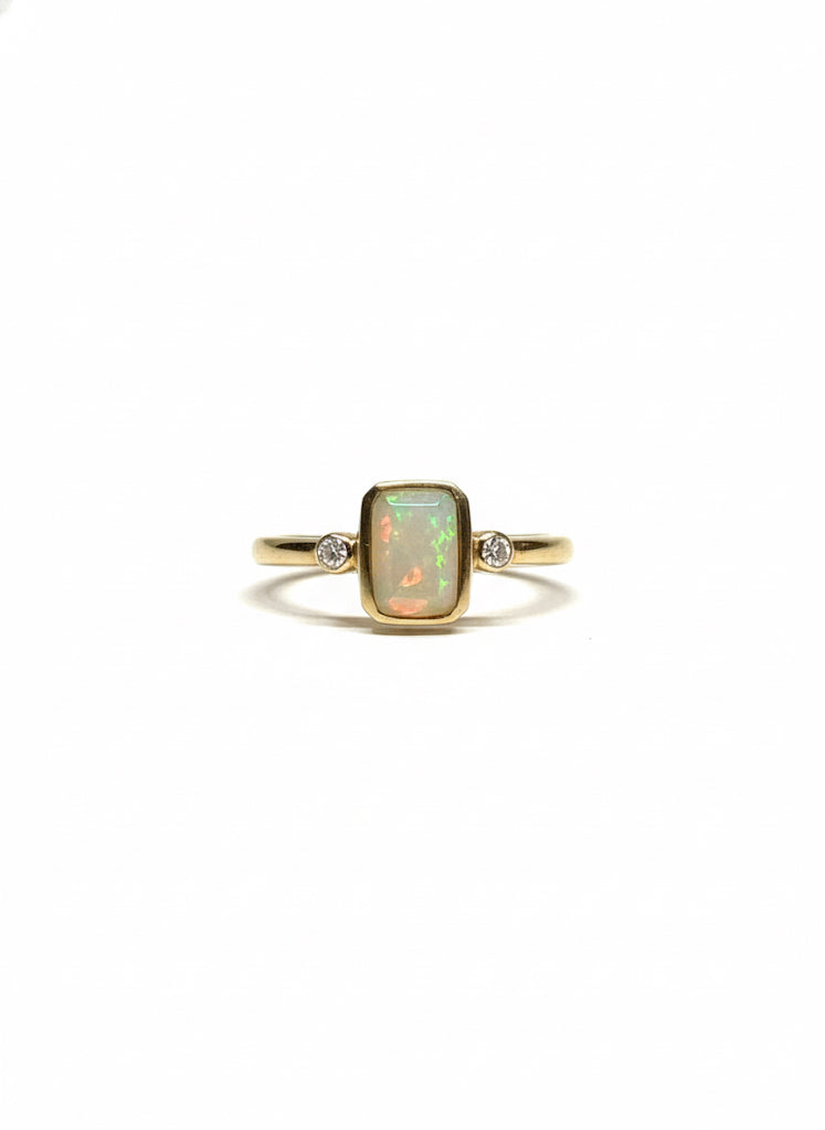 Opal & Diamond Ring