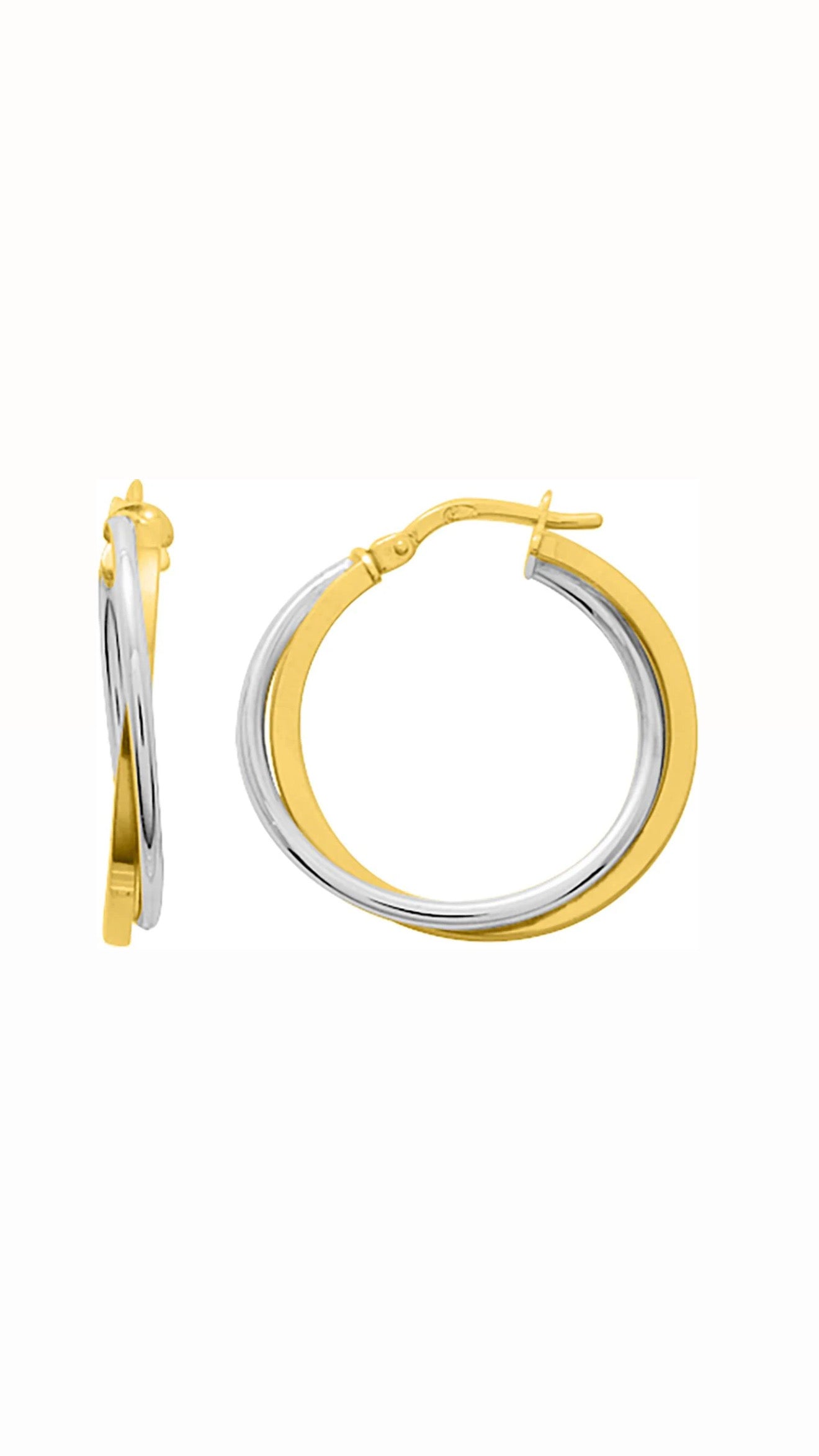 9ct Gold Two Tone Hoops